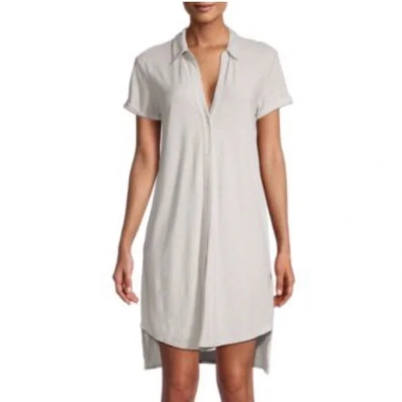 James Perse | Dresses | James Perse Rolledcuffed Shirt Dress Size L |  Poshmark